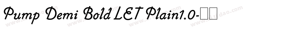 Pump Demi Bold LET Plain1.0字体转换